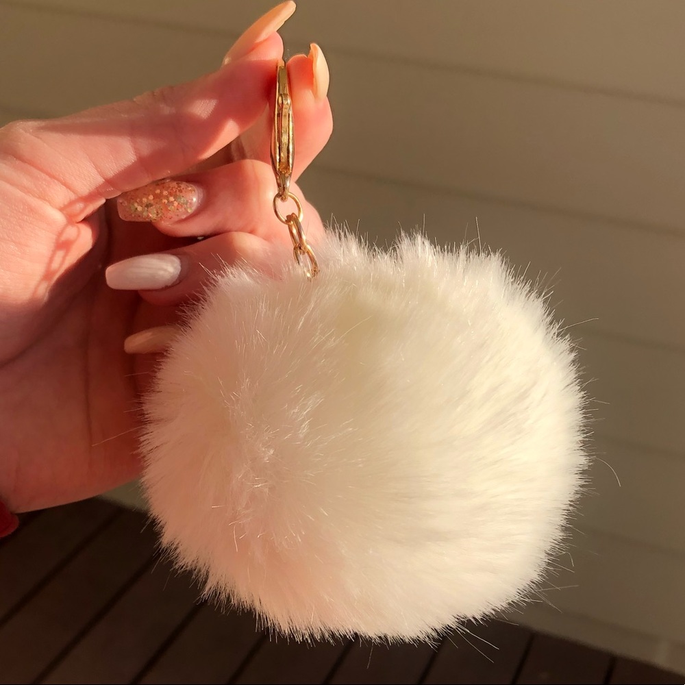 Fur Pom Pom Keychain
